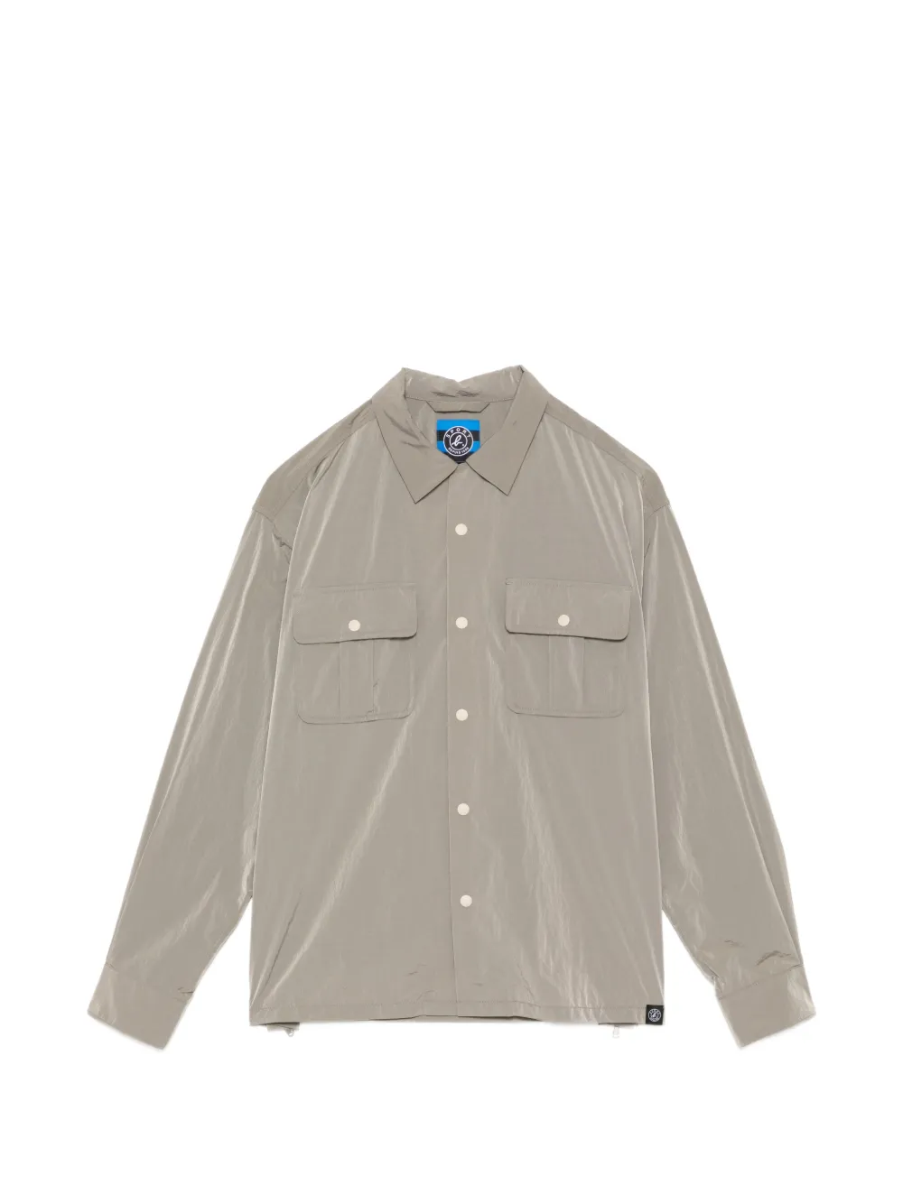 SPORT b. by agnès b. NYLON OPEN COLLAR SHIRT - Grigio
