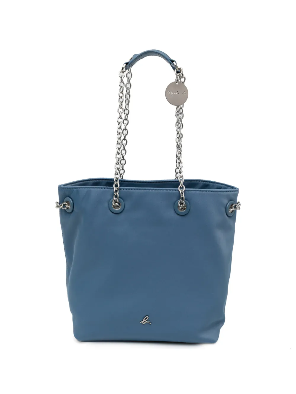 agnès b. chain-link strap tote bag - Blue
