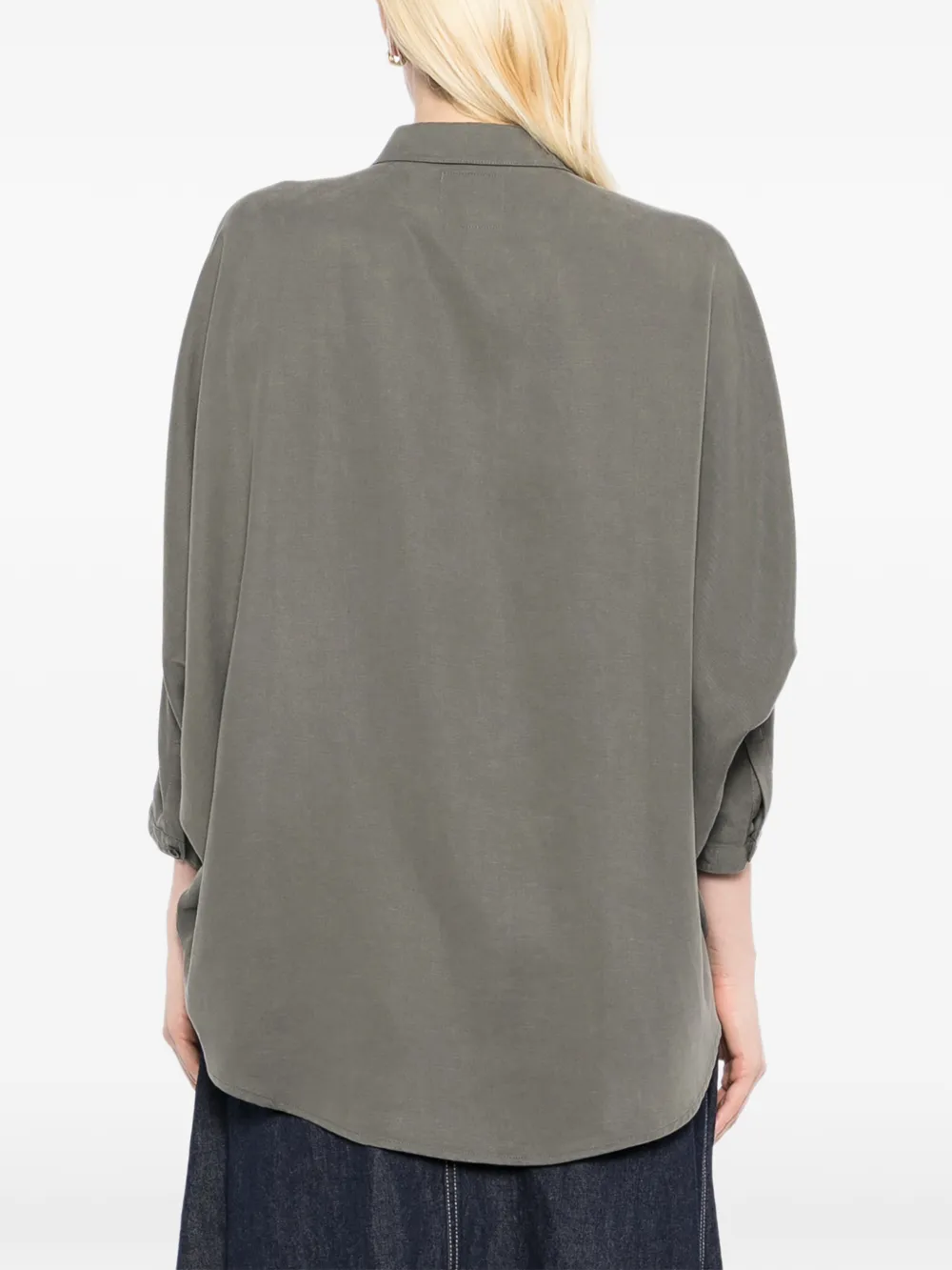 SPORT b. by agnès b. Blouse met geborduurde bloemen en cape Grijs