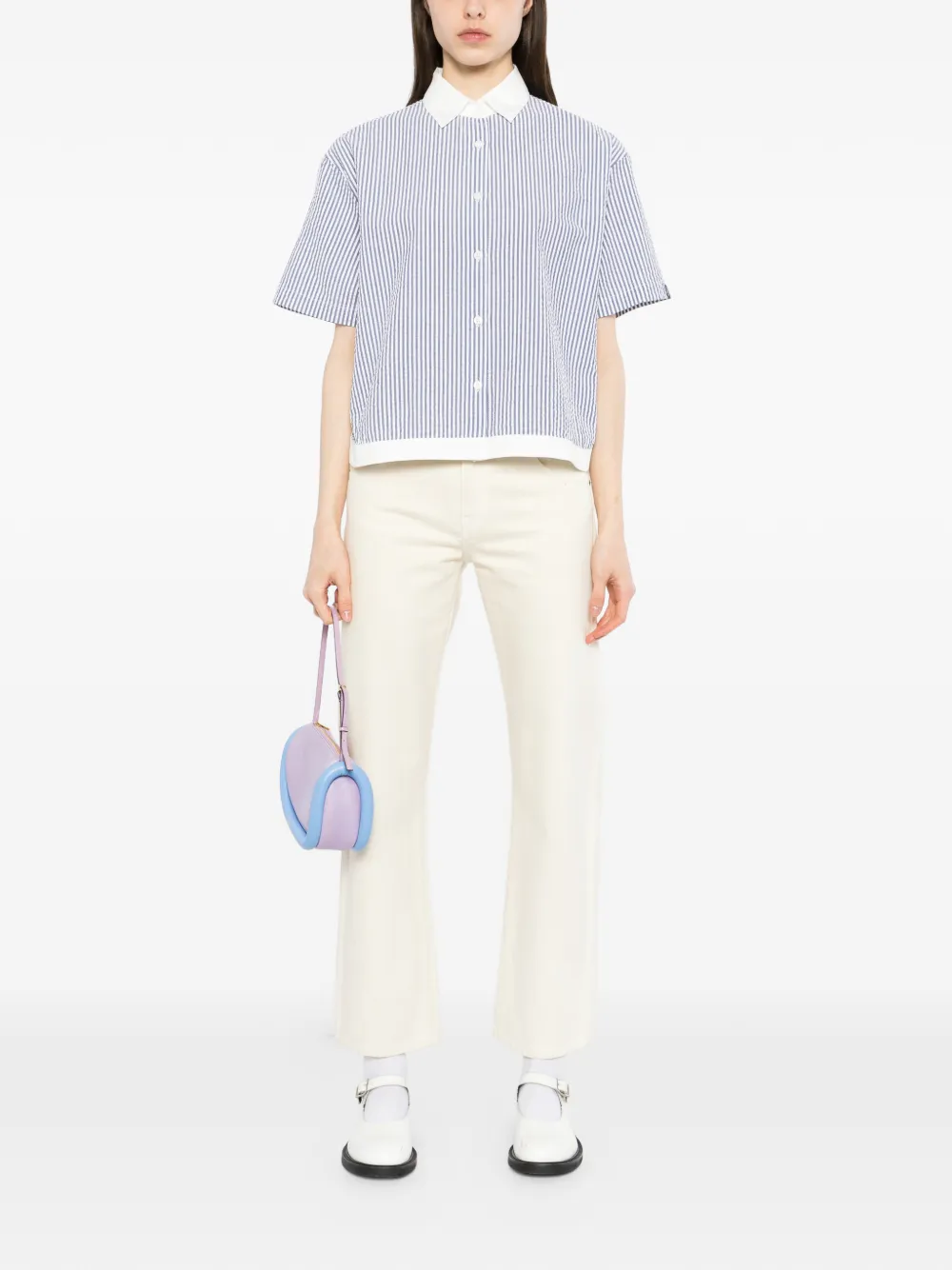  Sport B. By Agnès B. Striped Short-sleeve Shirt - Blue 