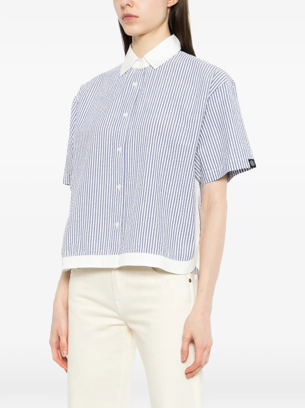  Sport B. By Agnès B. Striped Short-sleeve Shirt - Blue 