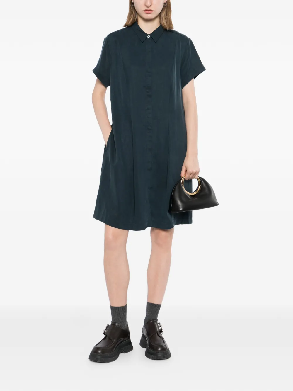 SPORT b. by agnès b. Mini-blousejurk met korte mouwen Blauw