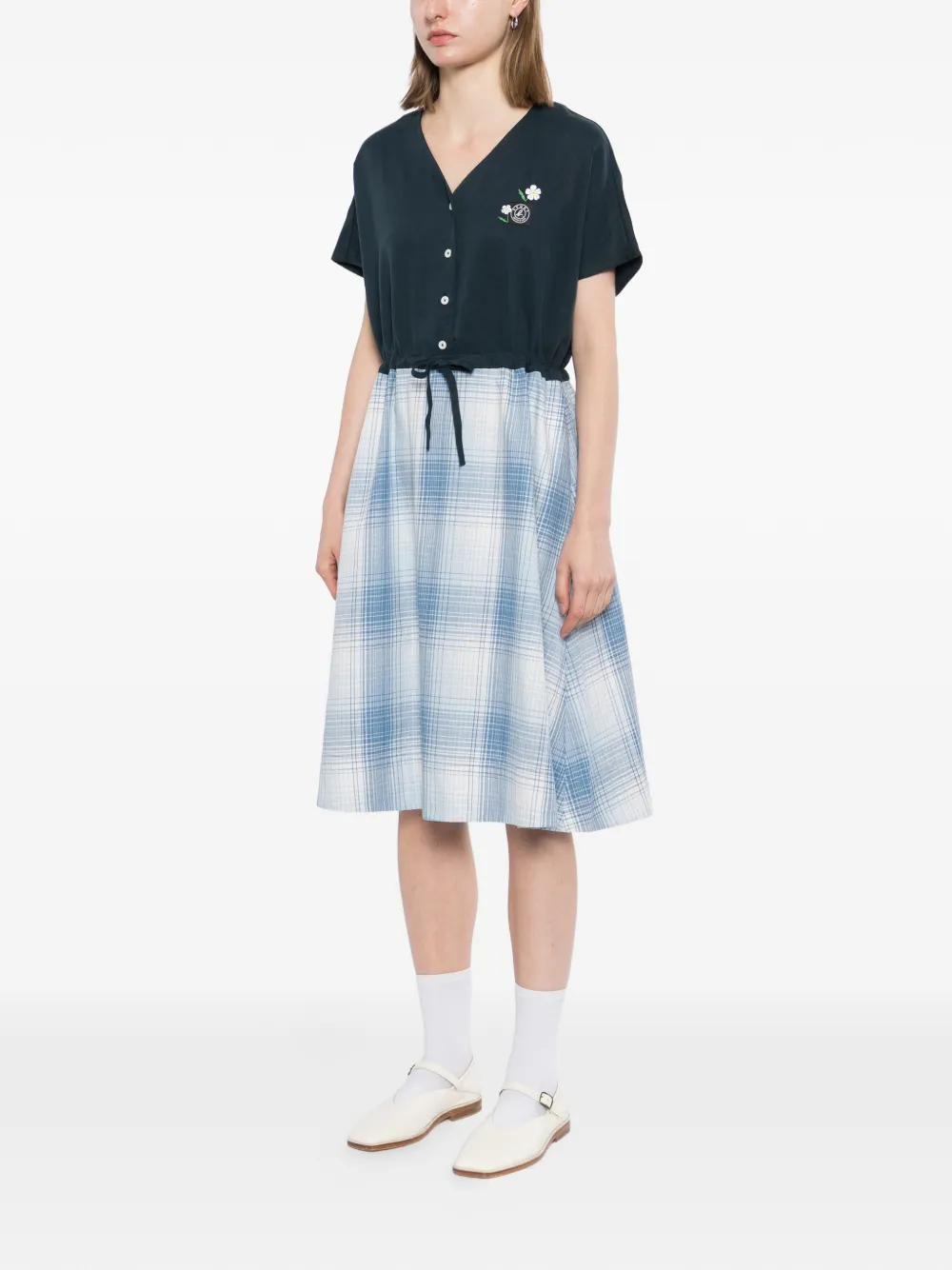 SPORT b. by agnès b. Midi-jurk met korte mouwen Blauw