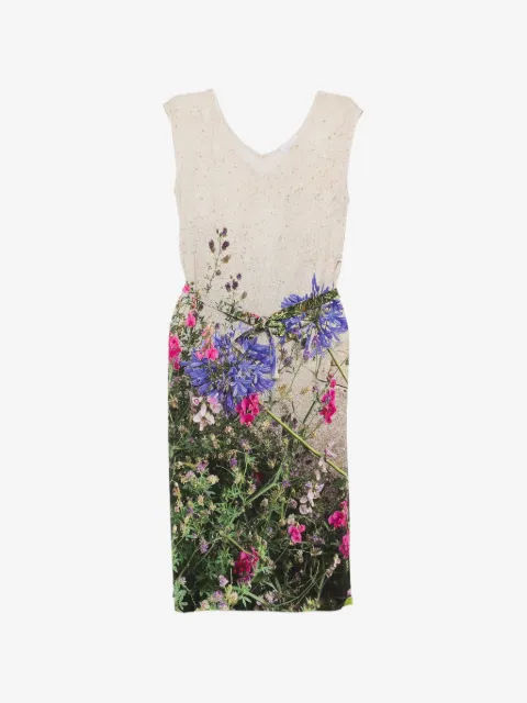 agnès b. vestido midi con estampado floral