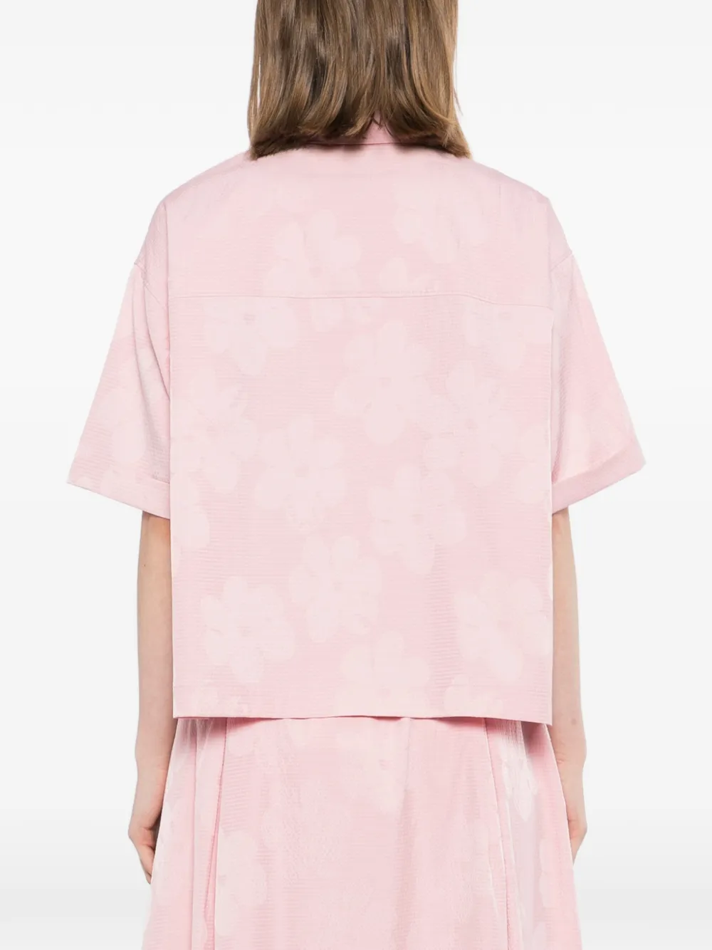 SPORT b. by agnès b. Seersucker poloshirt Roze