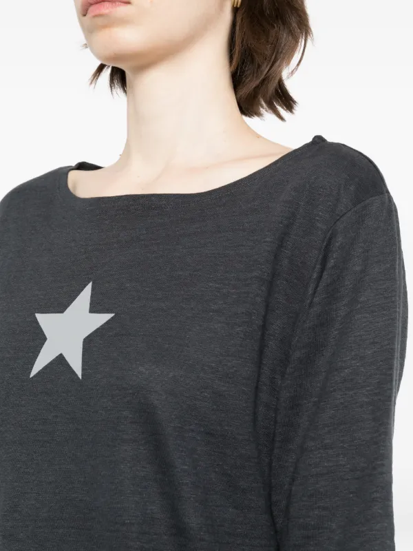Agnès b. star-print T-shirt | Grey | FARFETCH UZ