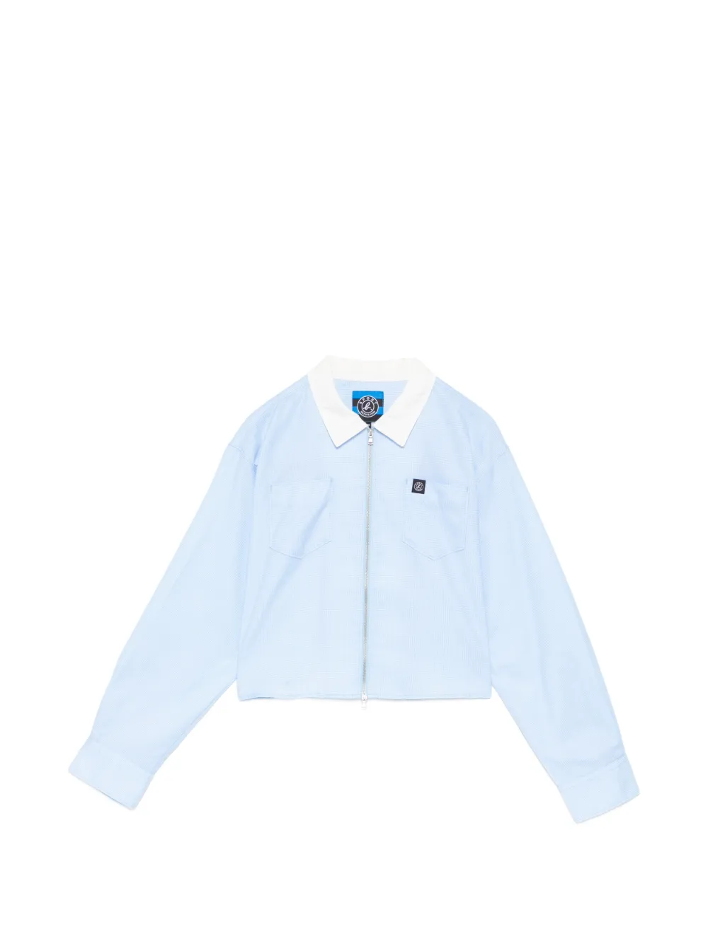 SPORT b. by agnès b. CHECKER ZIP SHIRT - Blu