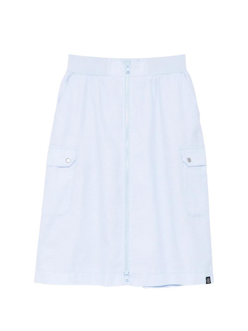 SPORT b. by agnès b. blue checked front zip pocket skirt