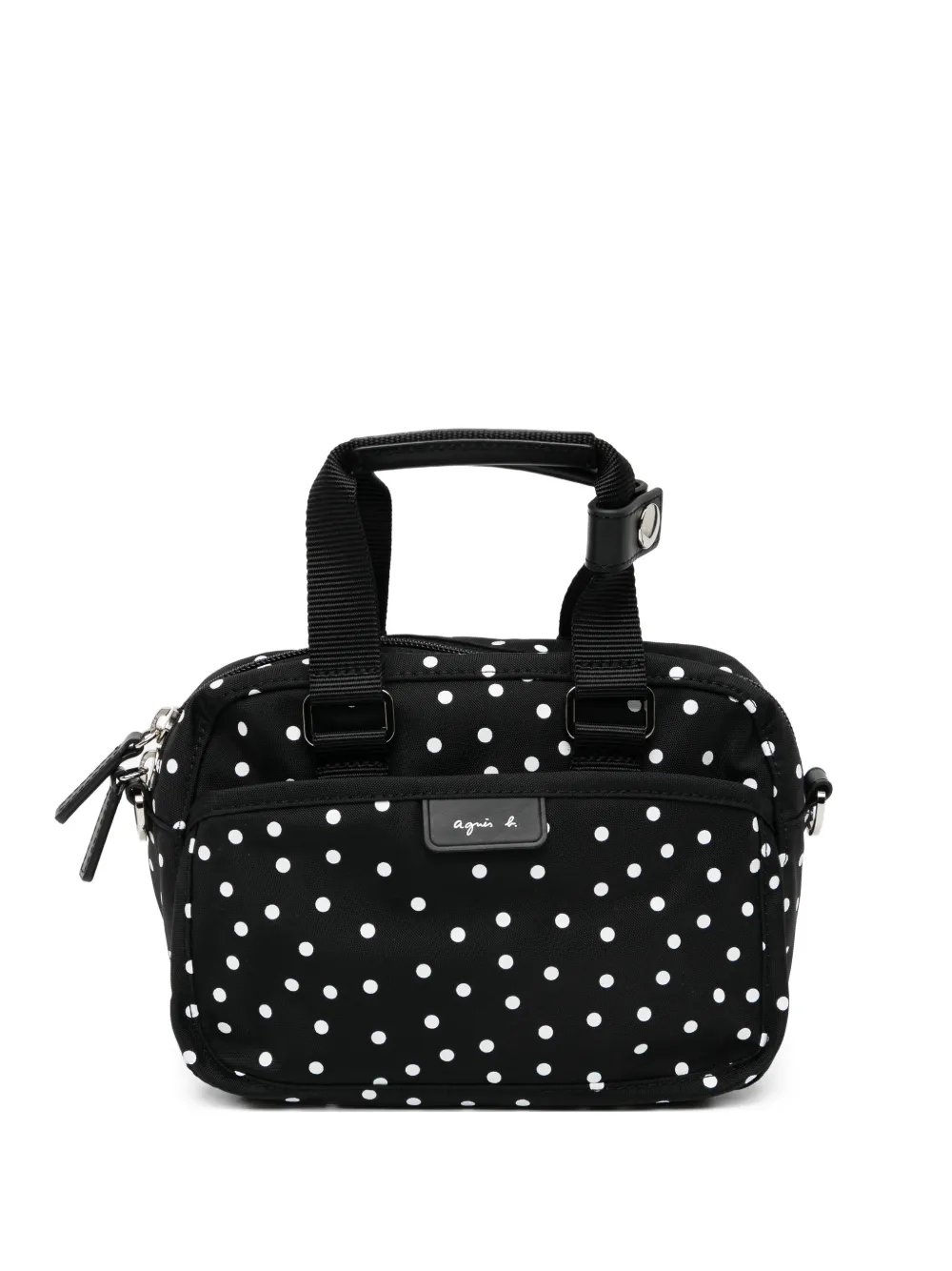 agnès b. polka-dot 2-way mini bag - Black