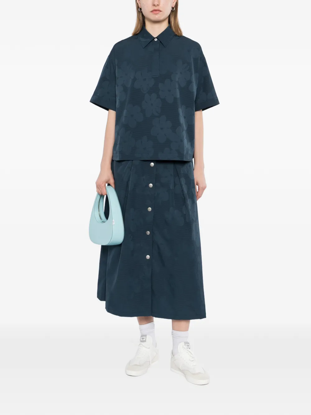 SPORT b. by agnès b. Midi-rok met patroon Blauw