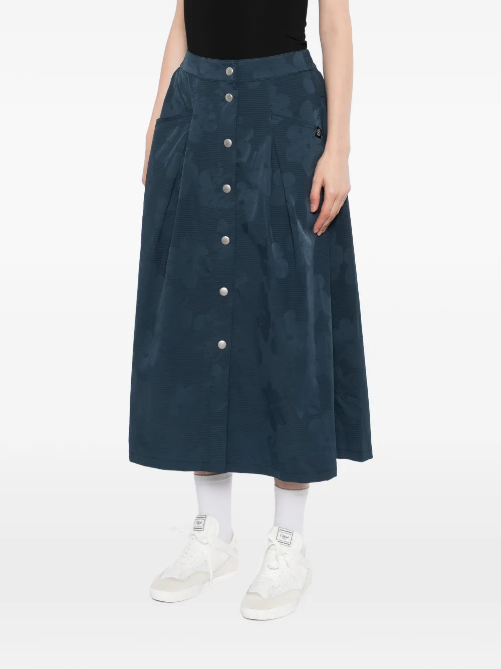 SPORT b. by agnès b. Midi-rok met patroon Blauw