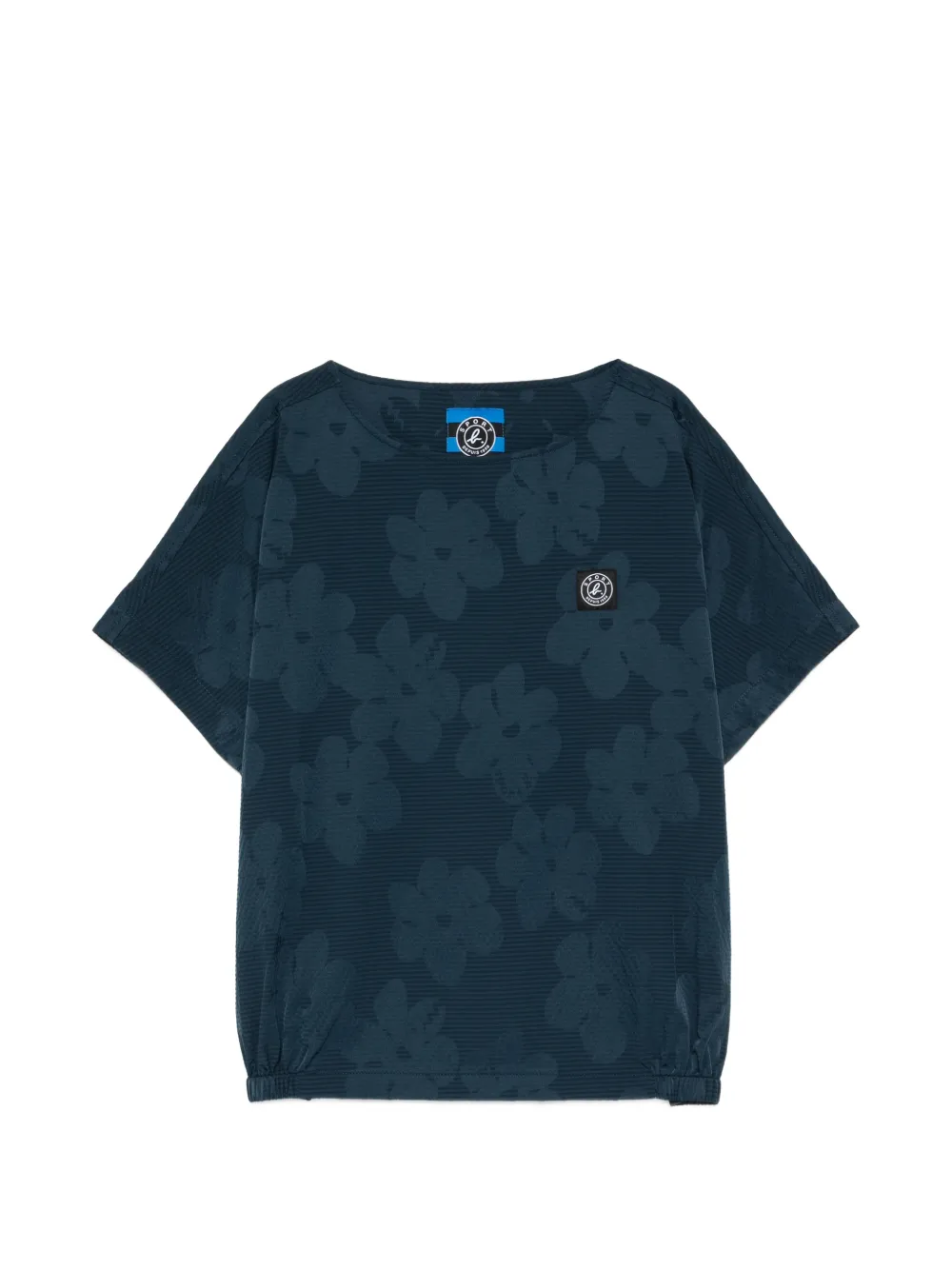 SPORT b. by agnès b. SEERSUCKER AOP SQUARE TOP - Blu