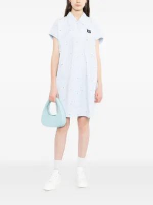 MSGM floral-print Mini Dress | Blue