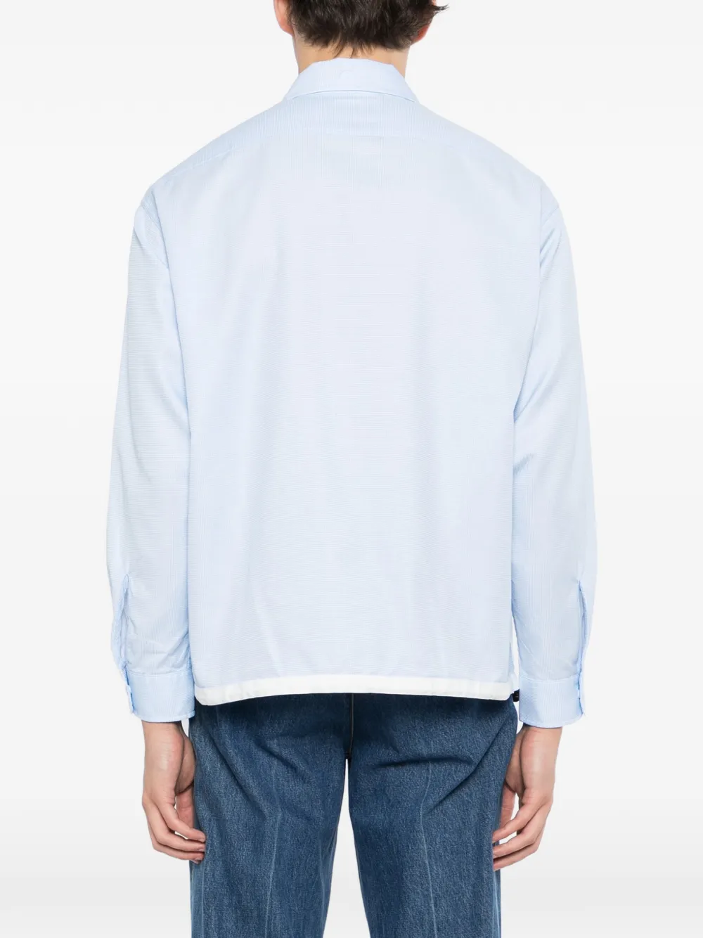 SPORT b. by agnès b. Geruit overhemd met logopatch Blauw