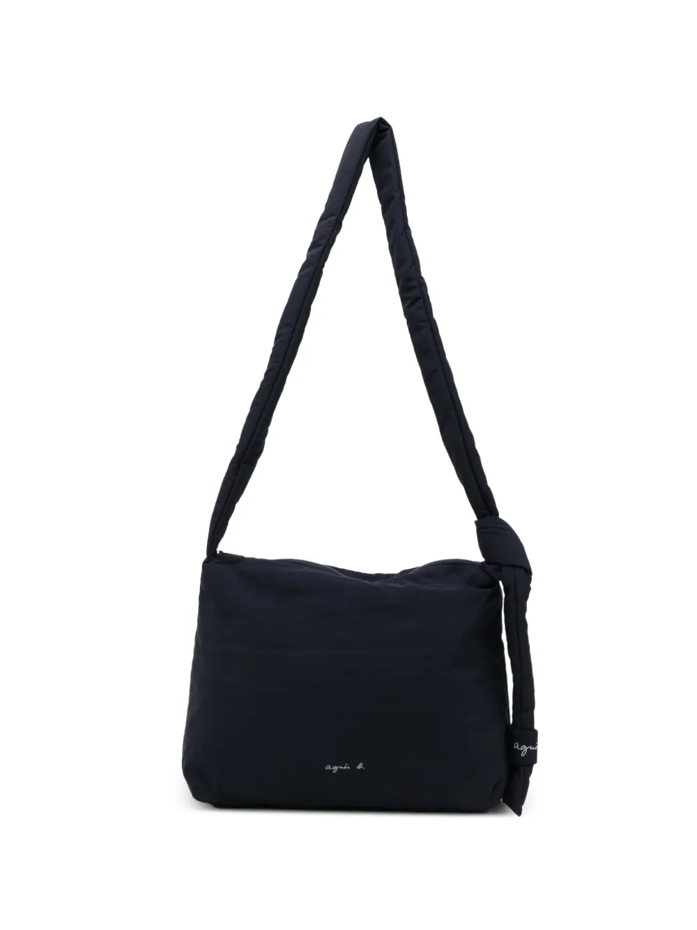 agnès b. logo-print shoulder bag - Blue