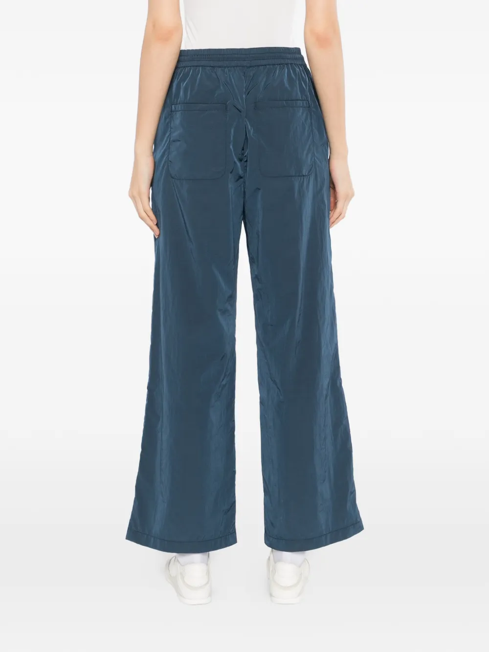 SPORT b. by agnès b. Broek met trekkoord en wijde pijpen Blauw