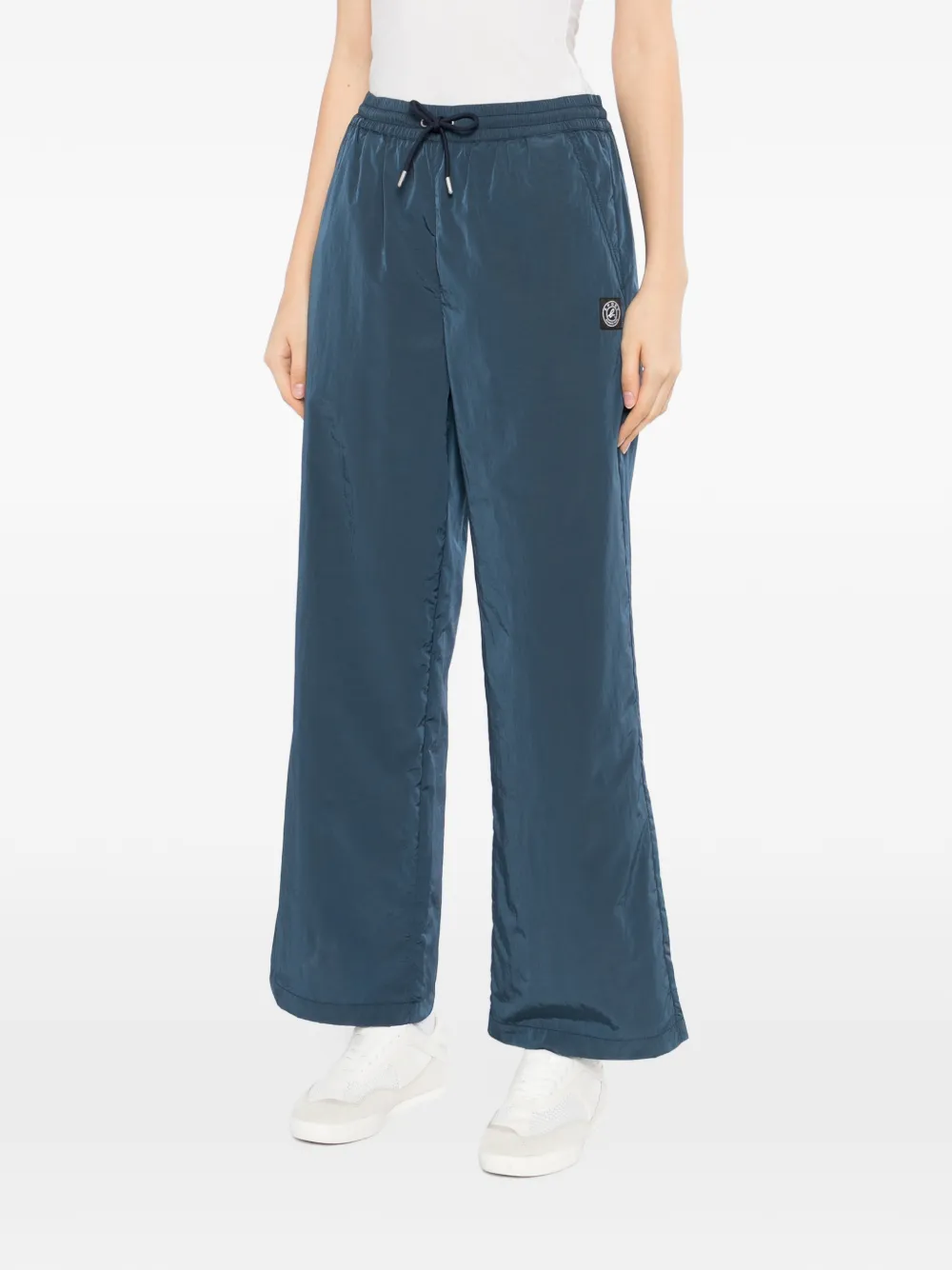 SPORT b. by agnès b. Broek met trekkoord en wijde pijpen Blauw