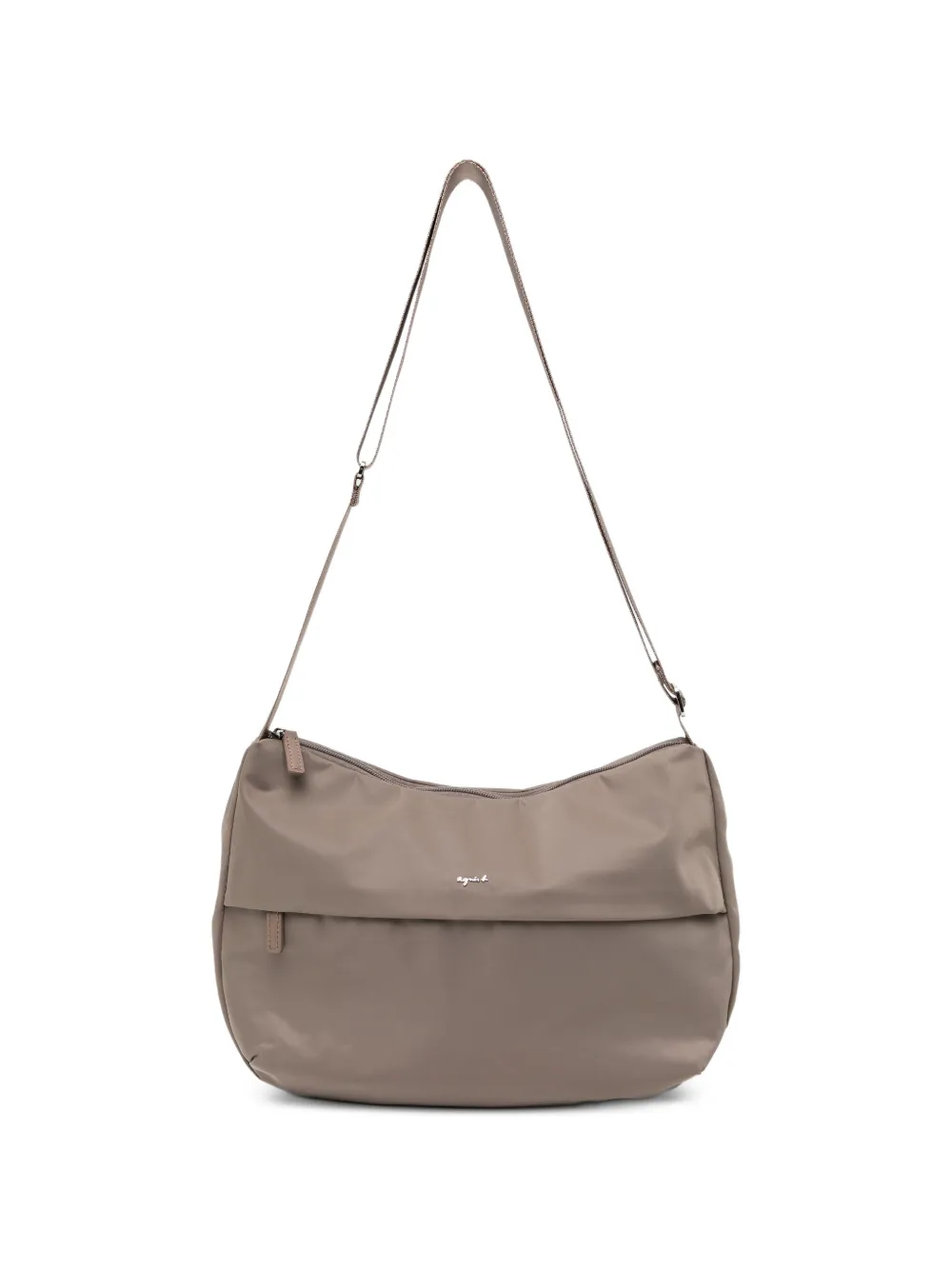 agnès b. logo-embossed shoulder bag - Brown