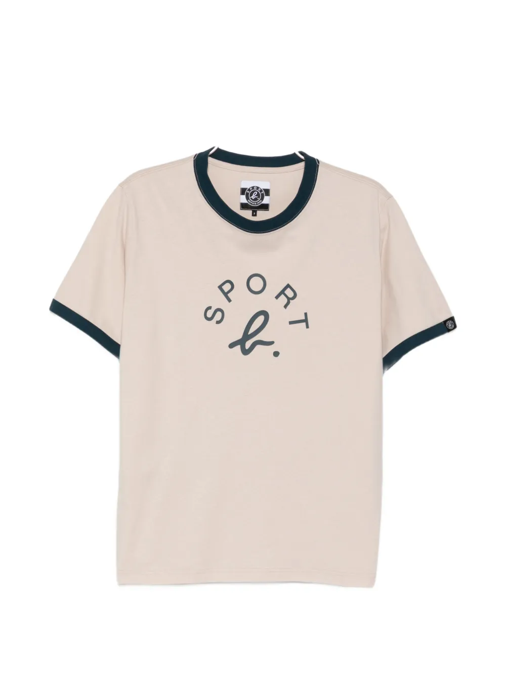 SPORT b. by agnès b. logo-print ringer T-shirt - Rosa