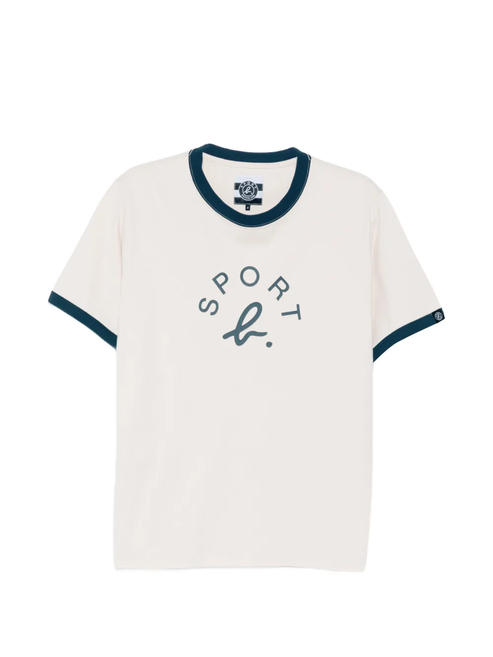 SPORT b. by agnès b. logo-print ringer T-shirt - Rosa