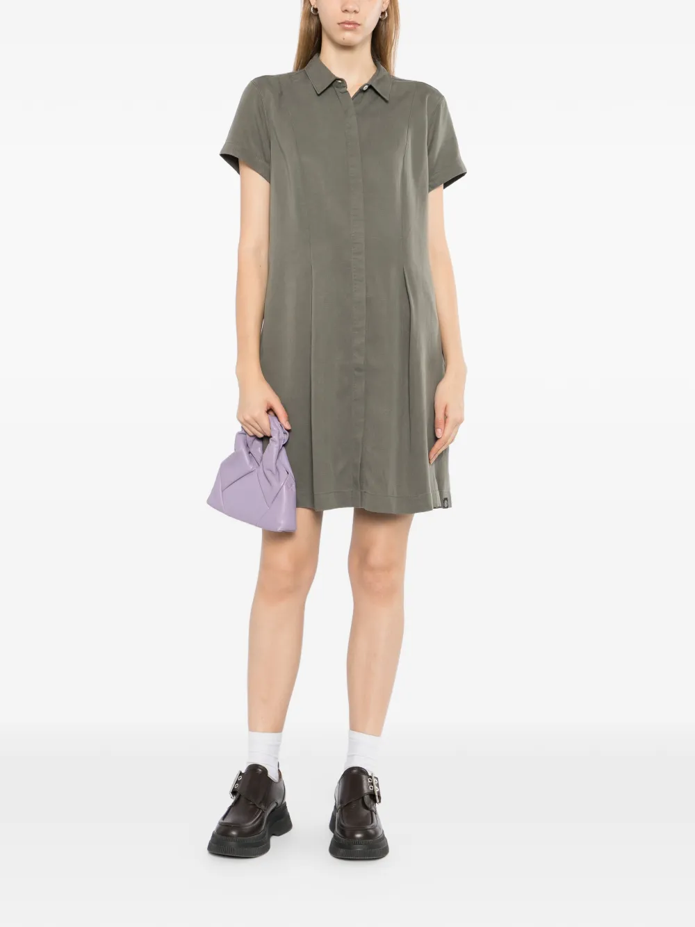 SPORT b. by agnès b. Mini-blousejurk met korte mouwen Groen