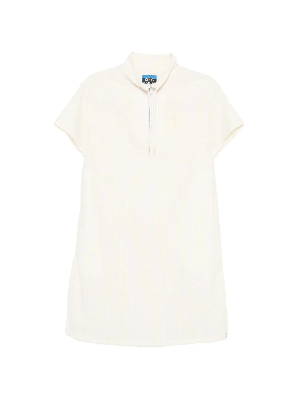 SPORT b. by agnès b. seersucker half-zip mini dress - Yellow