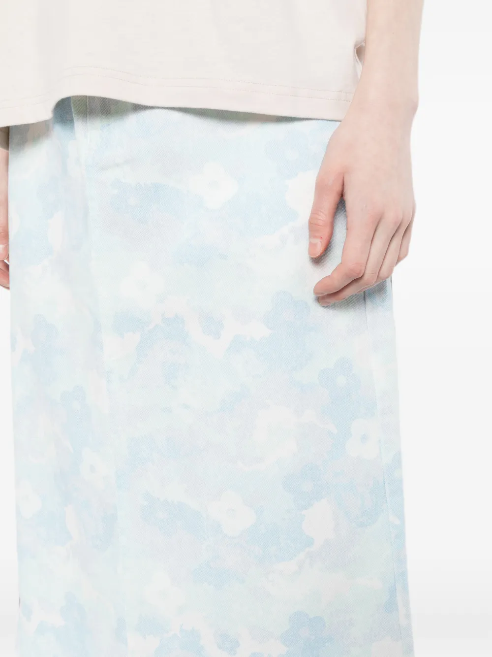 SPORT b. by agnès b. floral midi skirt Blauw