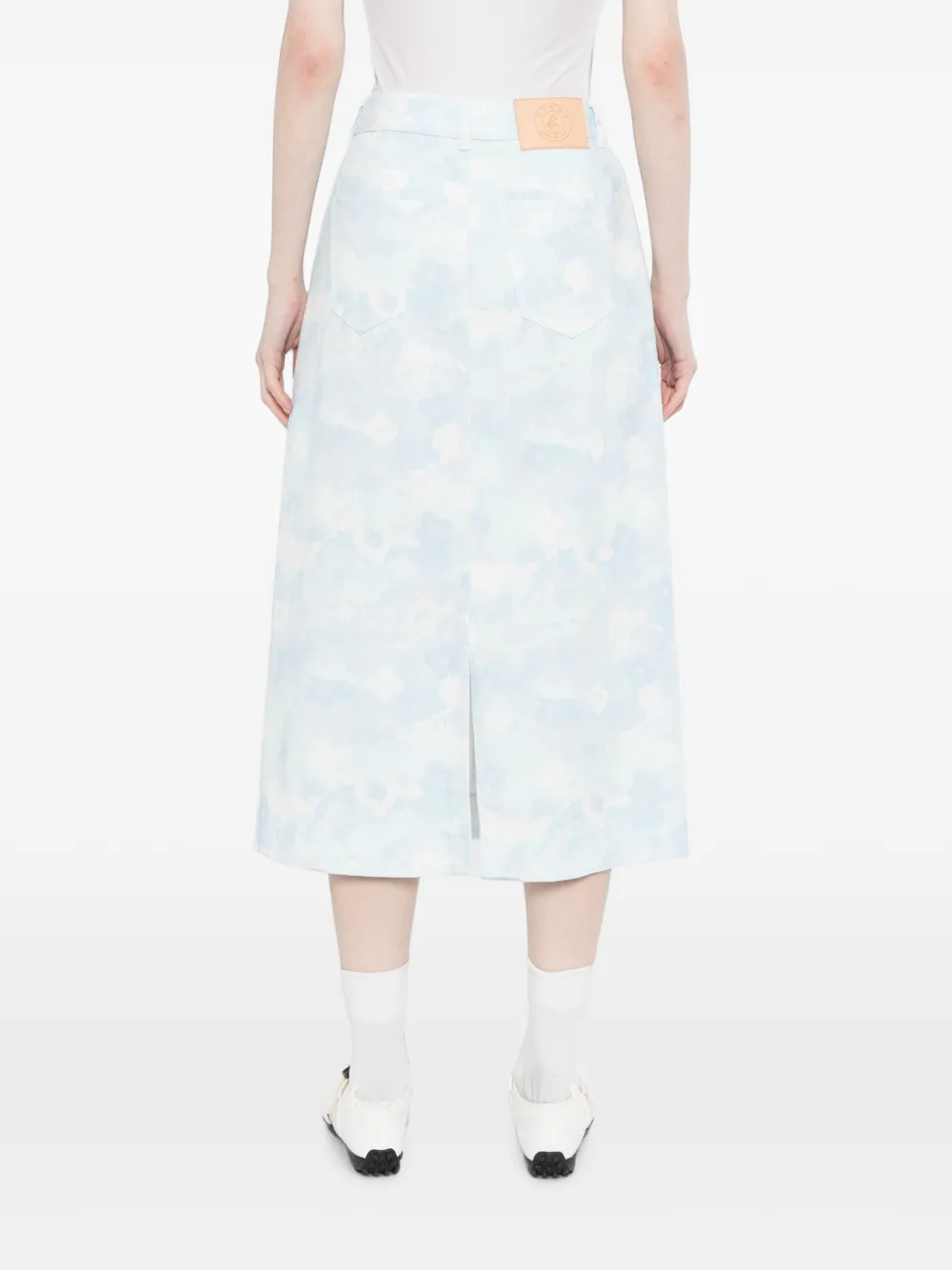 SPORT b. by agnès b. floral midi skirt Blauw