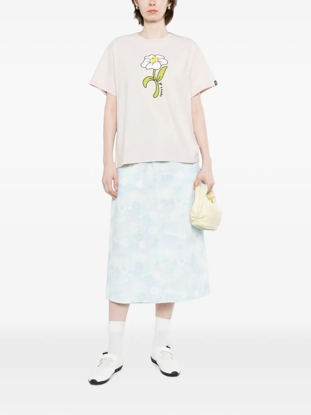 SPORT b. by agnès b. floral midi skirt Blauw