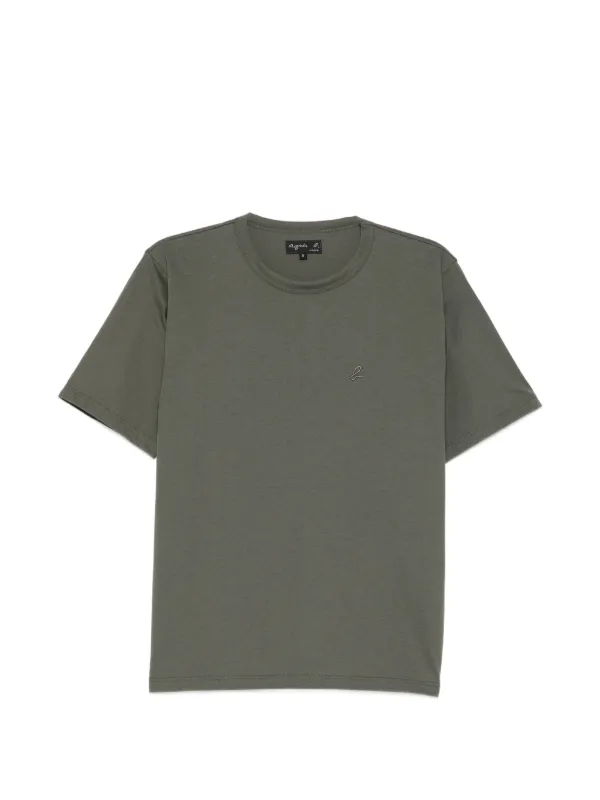 Agnès b. logo-embroidered T-shirt | Green | FARFETCH