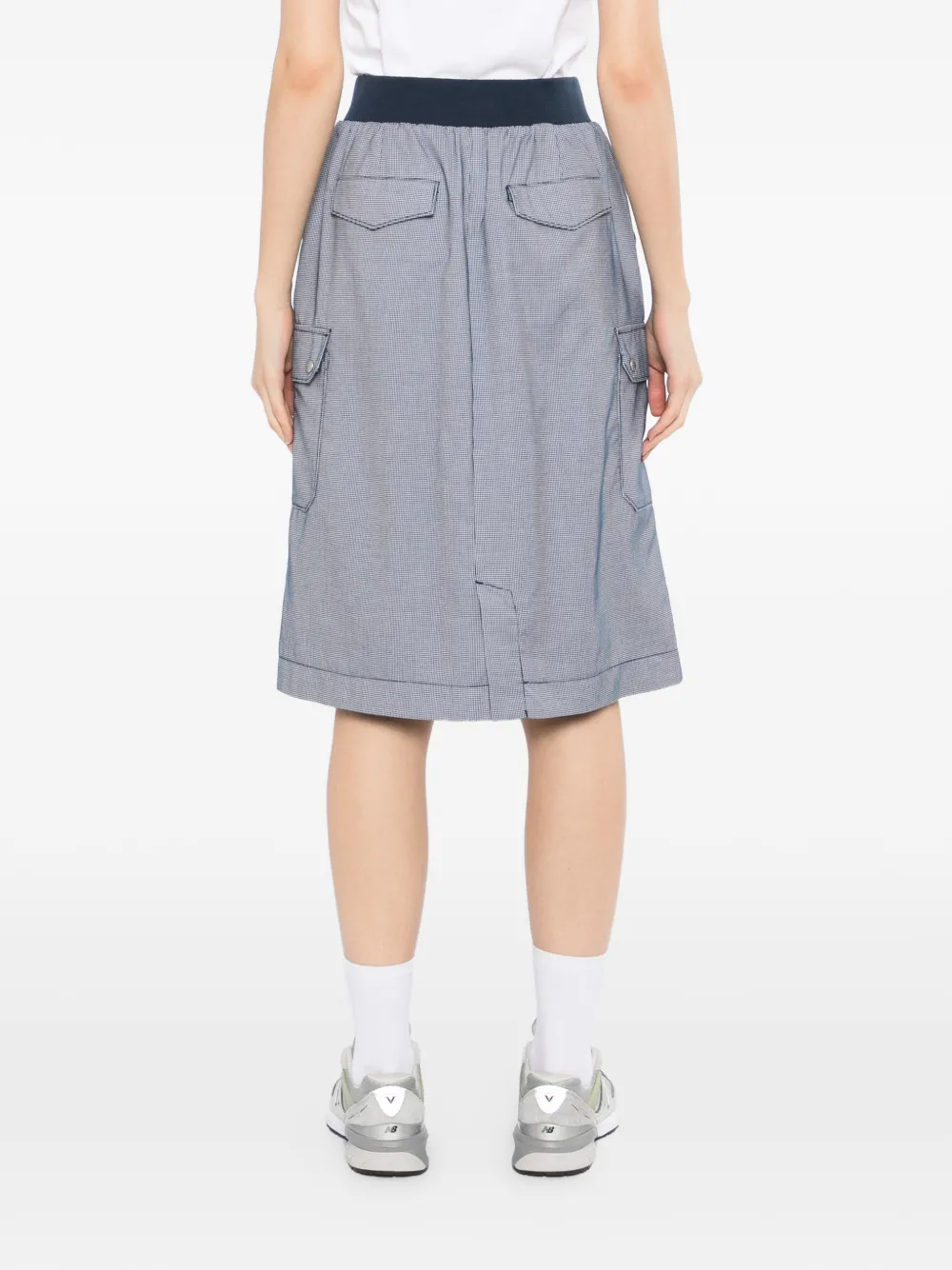 SPORT b. by agnès b. Geruite midi-rok Blauw