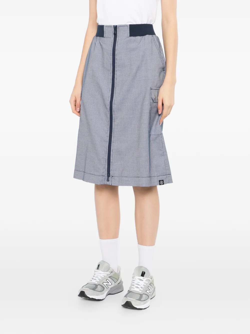 SPORT b. by agnès b. Geruite midi-rok Blauw