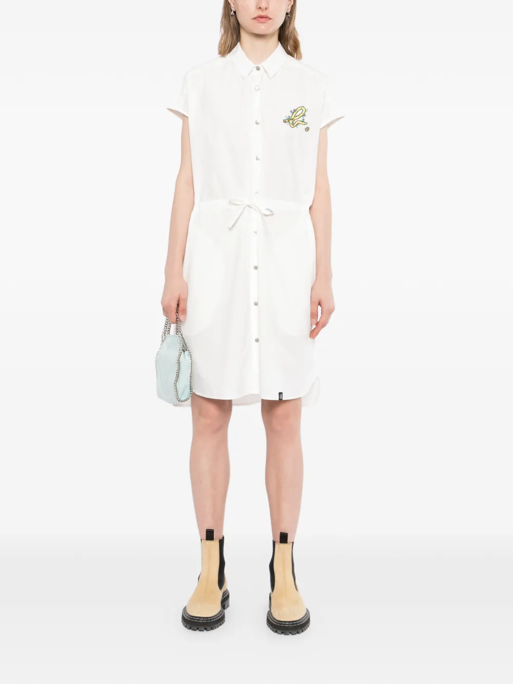 SPORT b. by agnès b. Blousejurk met geborduurd logo Wit
