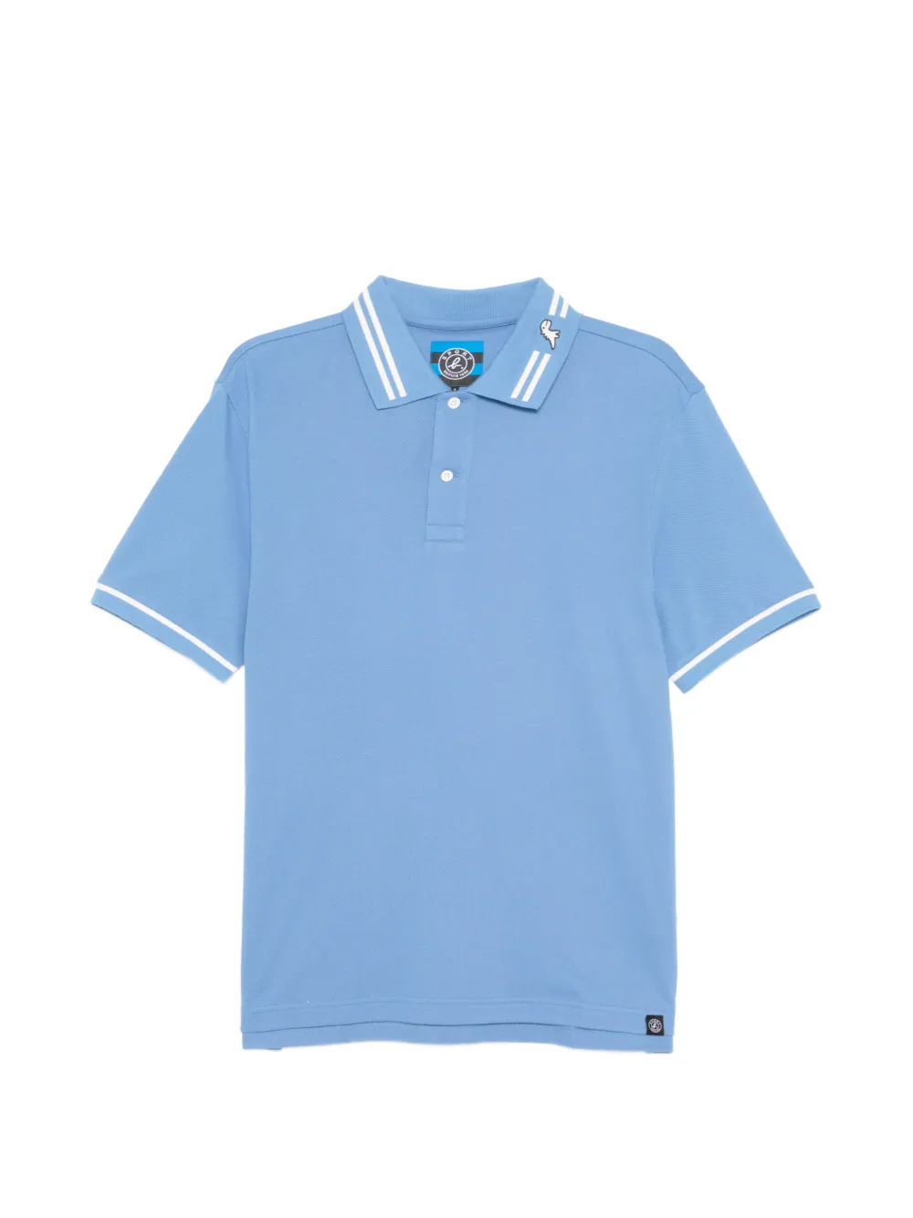 SPORT b. by agnès b. logo-badge polo shirt - Blu