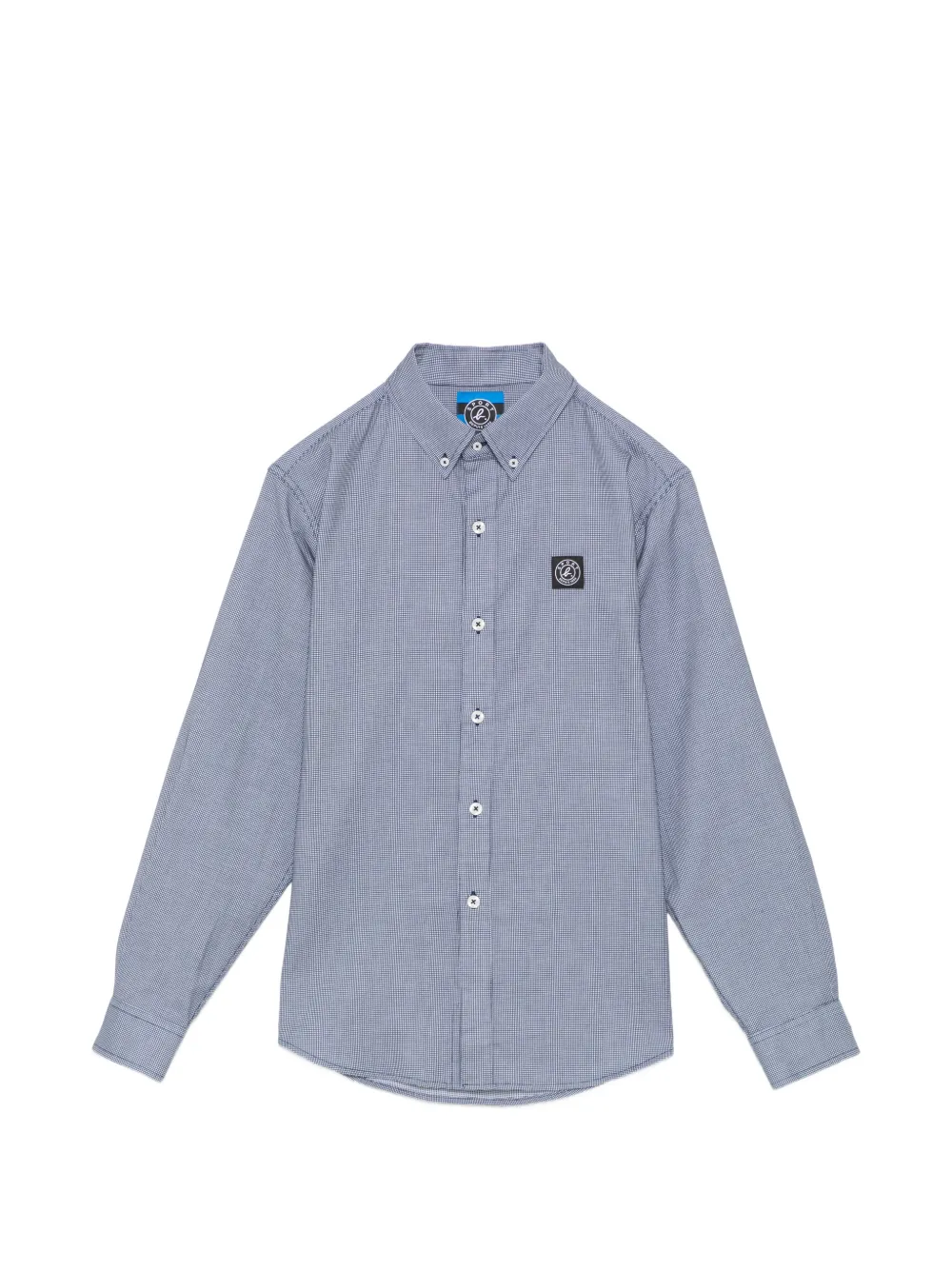 SPORT b. by agnès b. logo-patched checked shirt - Blau