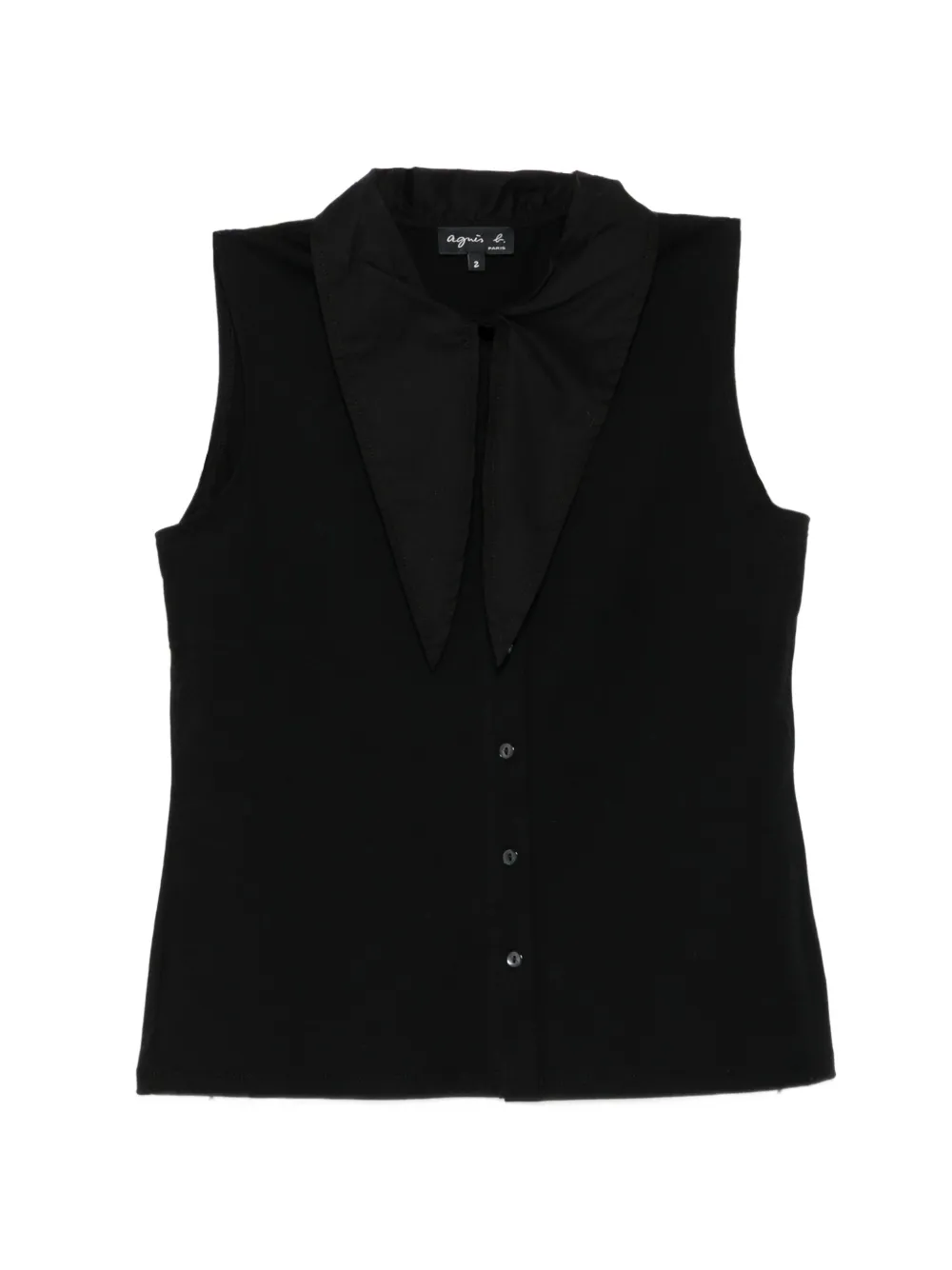 agnès b. sleeveless jersey shirt · 3