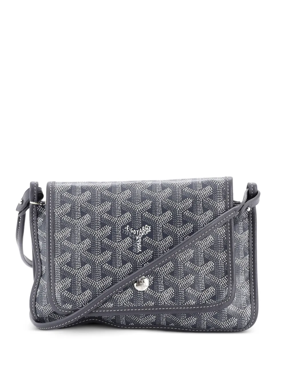 Goyard Pre-Owned Plumet Clutch Wallet Coated Canvas crossbody bag - Grigio
