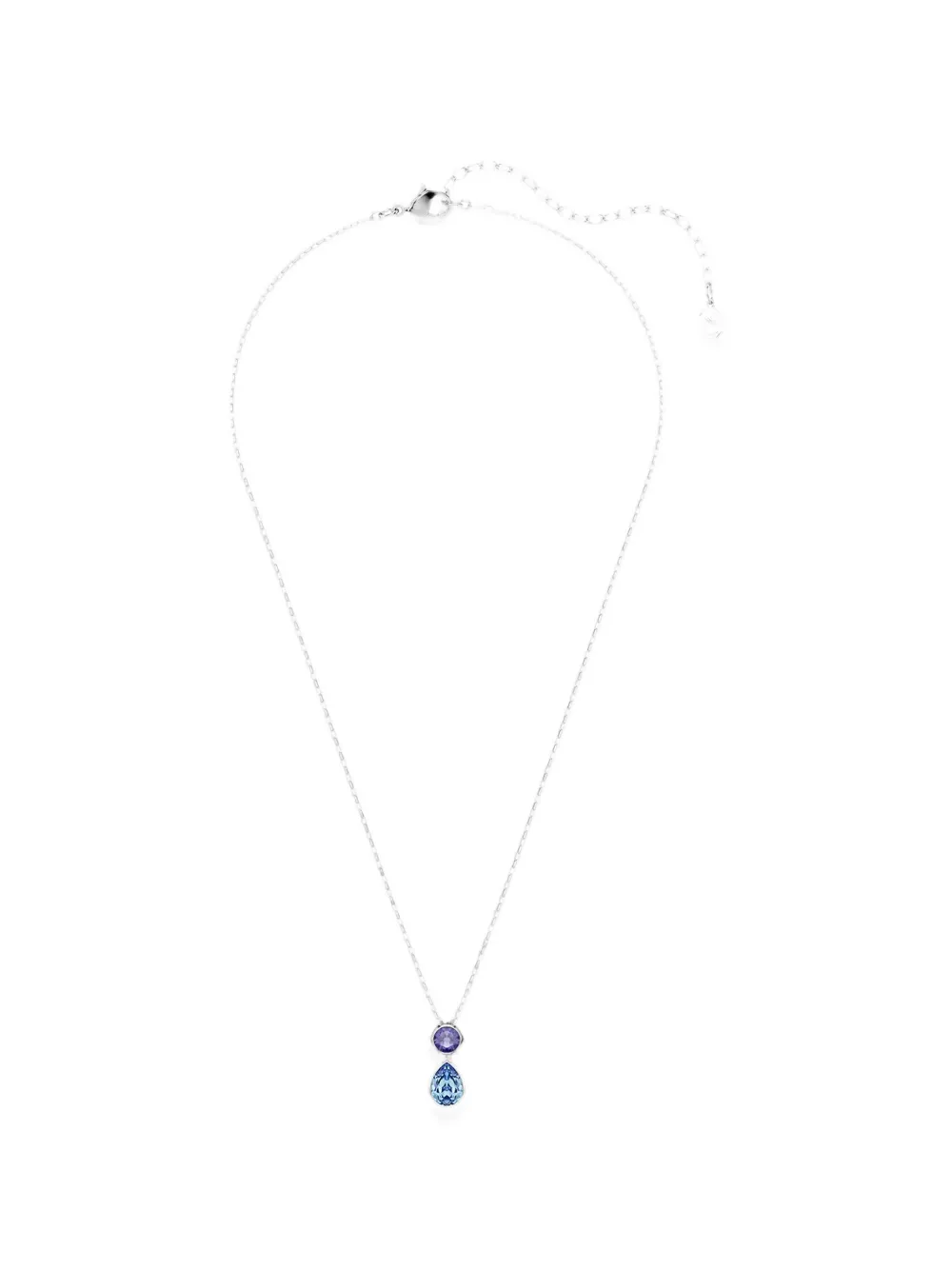 Swarovski Chroma crystal-pendant necklace - Silber