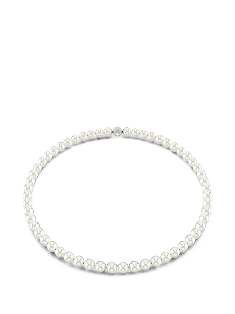 Swarovski Matrix crystal-embellished pearl necklace - Weiß