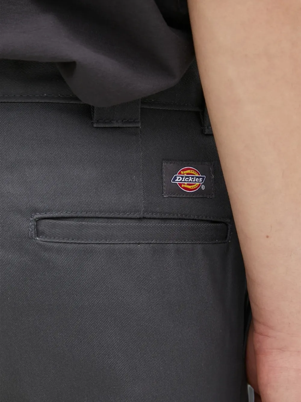 DICKIES Straight broek met logopatch Grijs