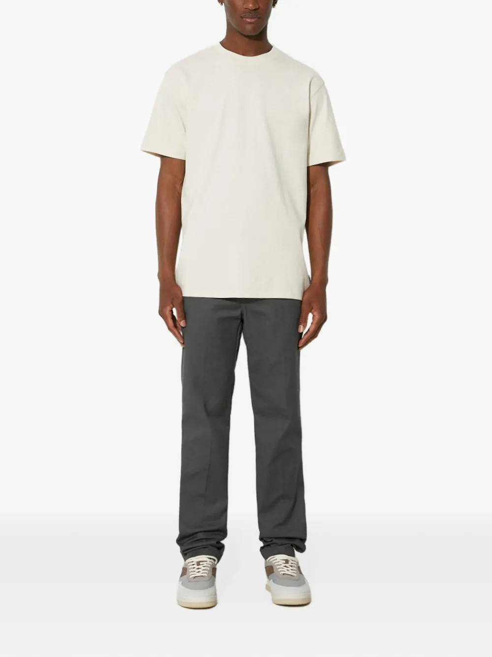 DICKIES logo-patch straight-leg trousers Grijs
