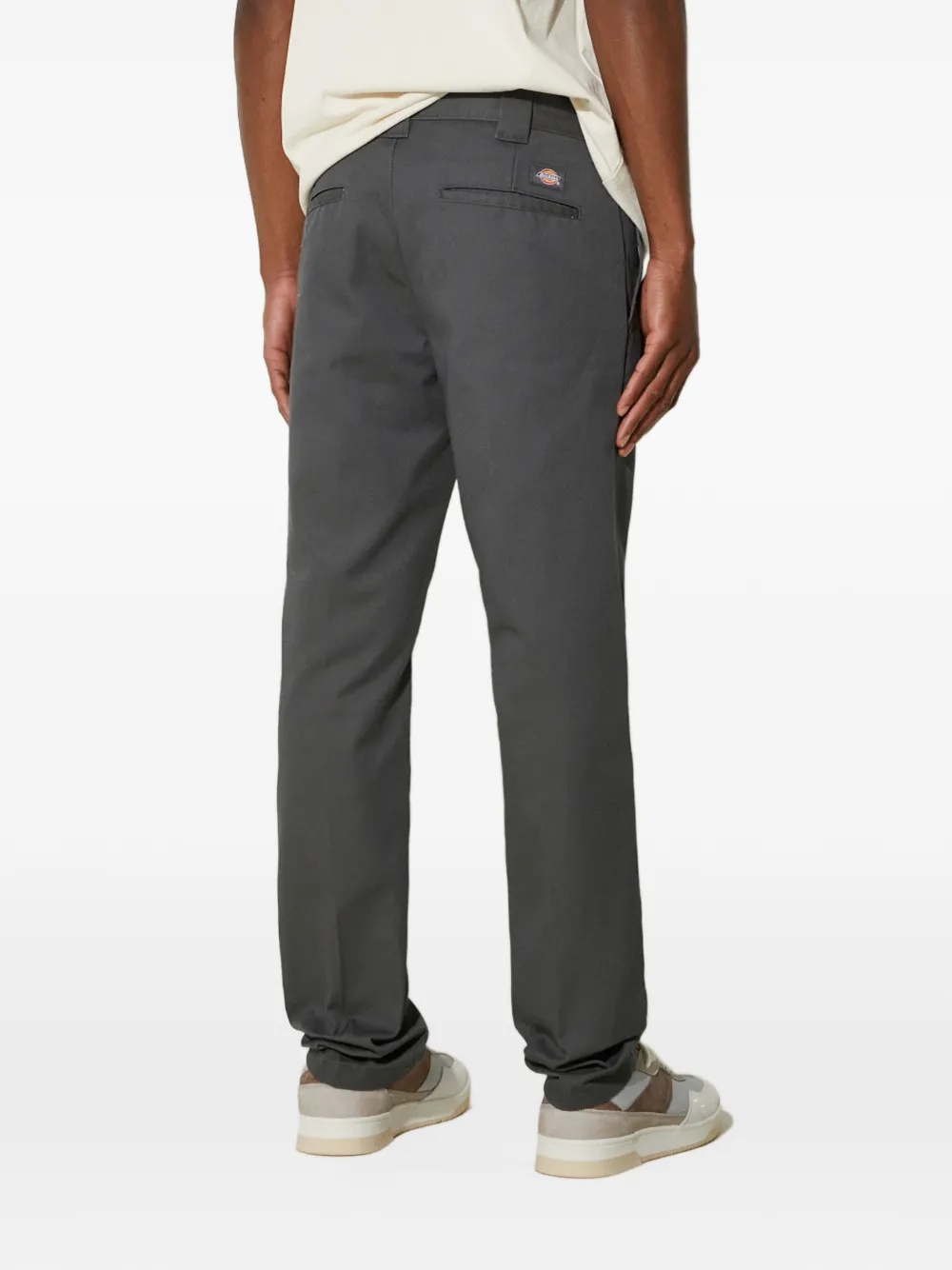 DICKIES logo-patch straight-leg trousers Grijs