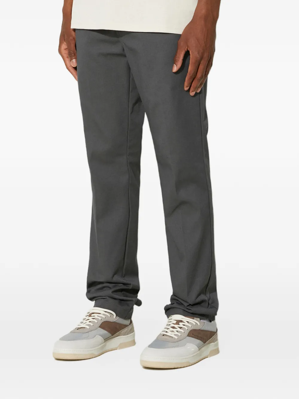 DICKIES logo-patch straight-leg trousers Grijs