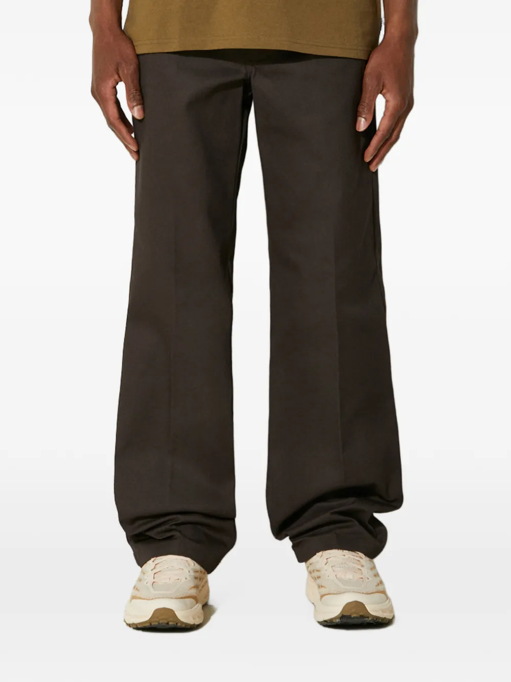 DICKIES 874 logo-patch straight-leg trousers - Braun