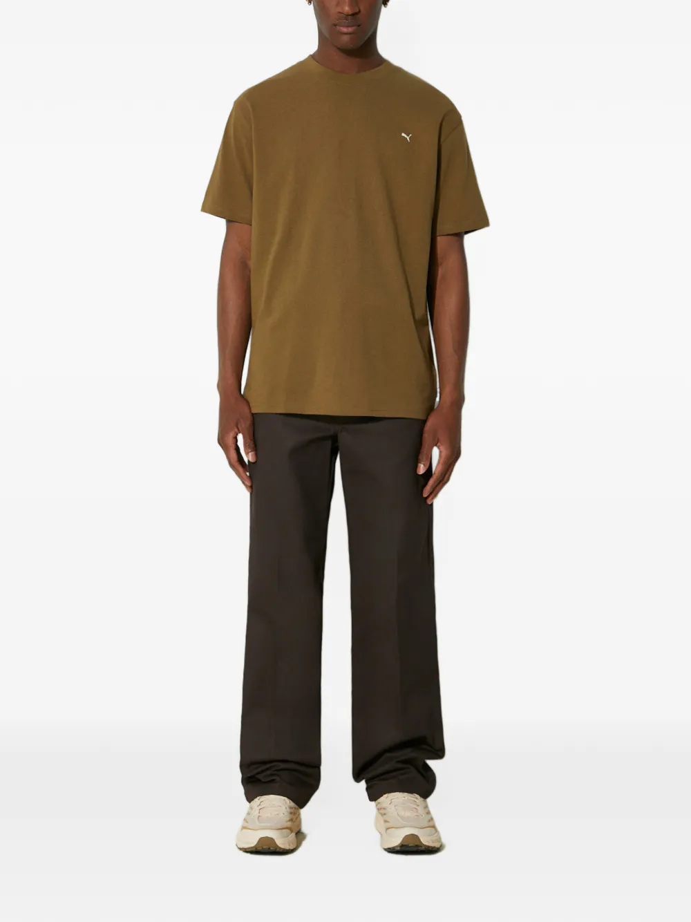DICKIES 874 straight broek met logo-patch Bruin