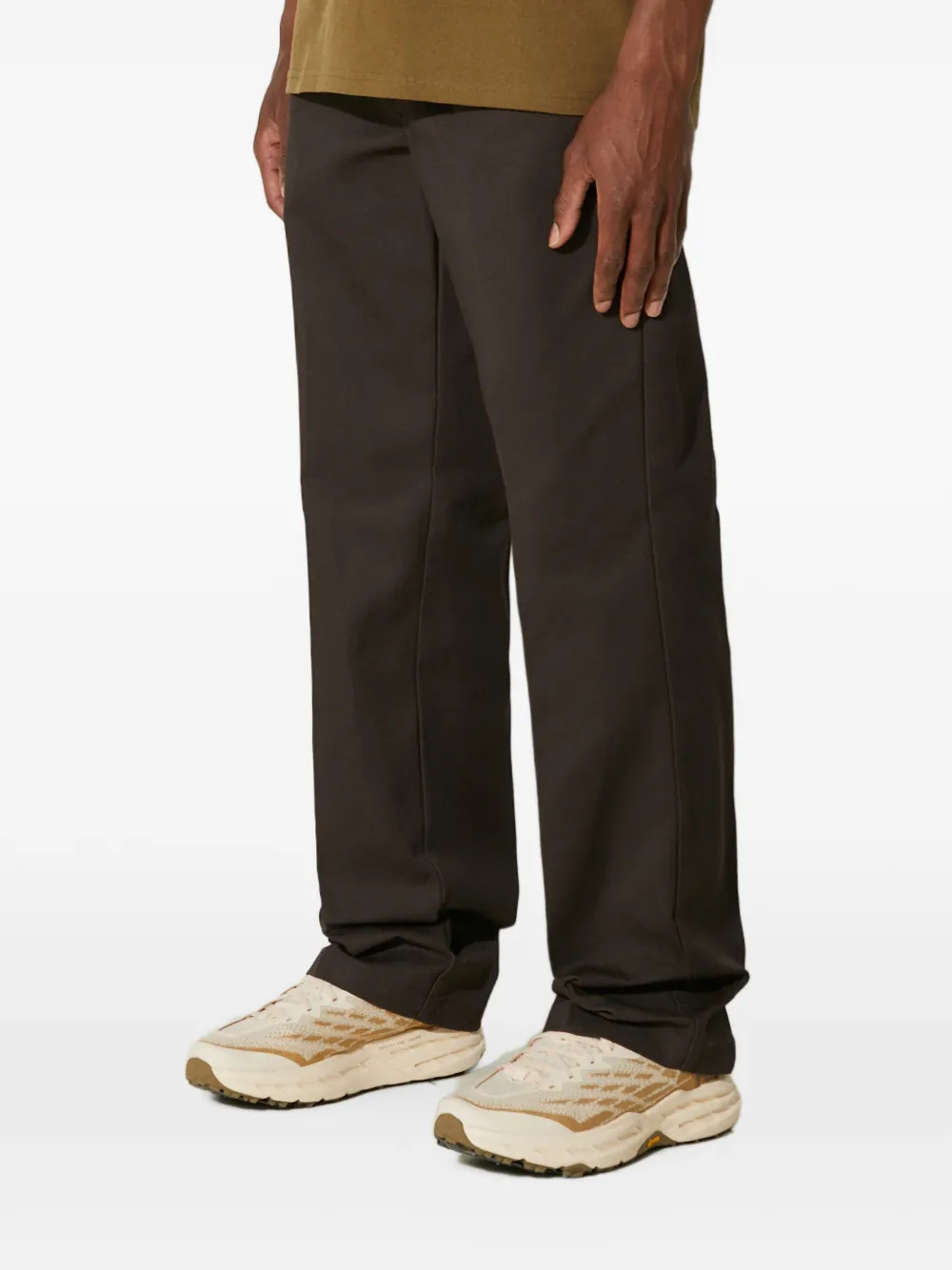 DICKIES 874 straight broek met logo-patch Bruin