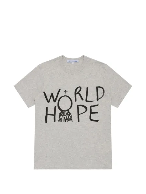 Comme Des Garçons Shirt front-print cotton T-shirt