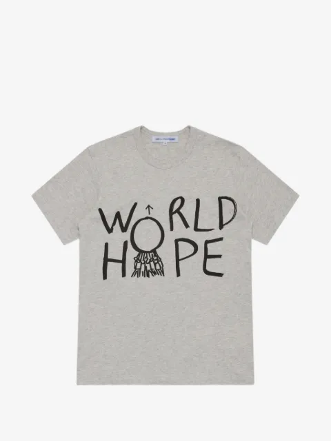 Comme Des Garçons Shirt playera con estampado en la parte delantera