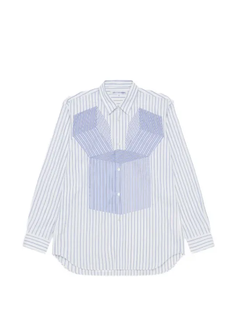 Comme Des Garçons Shirt striped panelled shirt