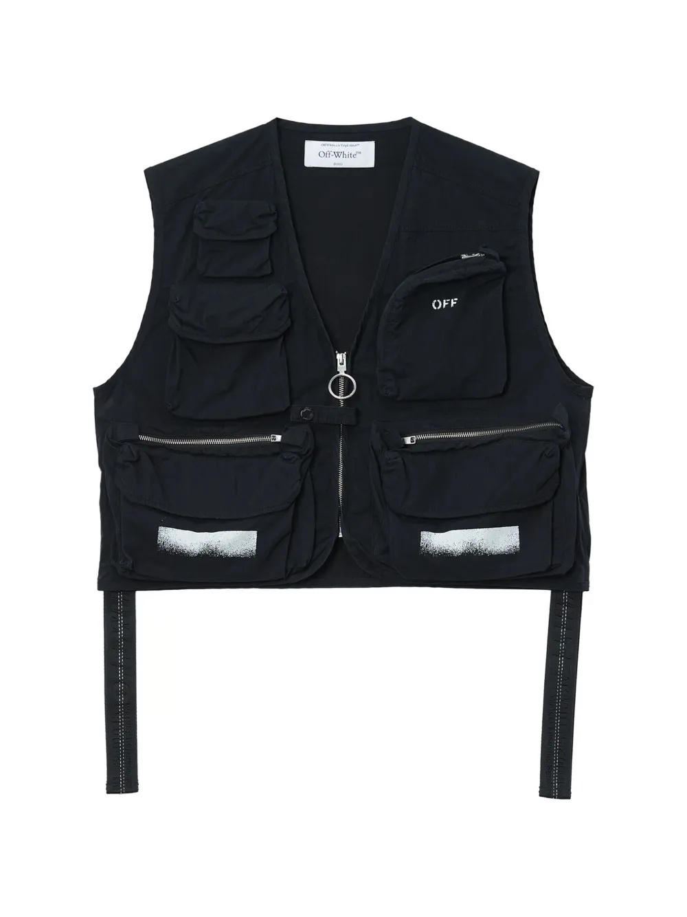 Off-White Diag-Stripe multi-pocket gilet - Schwarz